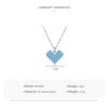 Modian 925 Sterling Silver Vintage Heart With Turquoise Pendant Necklace for Women Family Gifts Fine National Style Jewelry