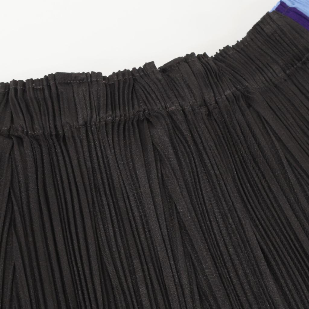 PLEATS PLEASE PP23-JJ681 Dark Brown X Blue X Purple Pleated Medium Skirt Skirt 1 multicolorUsed