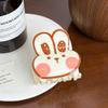 Cute Versatile Bear And Rabbit Acrylic Printed Cartoon Hair Clips For Girls