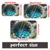 3D Fish Pond Rug for Relaxing Spaces | Stone Pathway Carpet with Ladder Design | Zen Garden Decor Skid resistant carpet