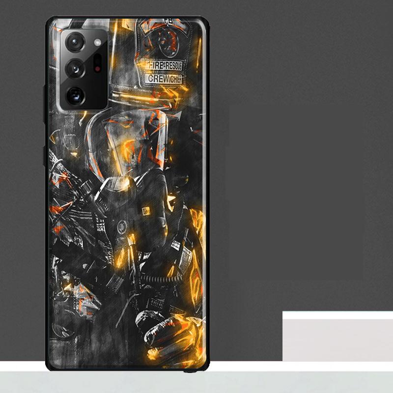 Firefighter Fire Fireman Case For Samsung Galaxy S25 Ultra S23 S22 S21 S24 Ultra S9 S10 S20 Plus S25 FE Phone Cover