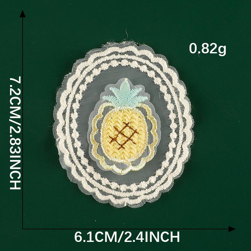Original Embroidery Label Hair Accessories Accessories Cherry Lace Embroidery Sticker Diy Patch Clothing Accessories Cloth Label Cloth Sticker