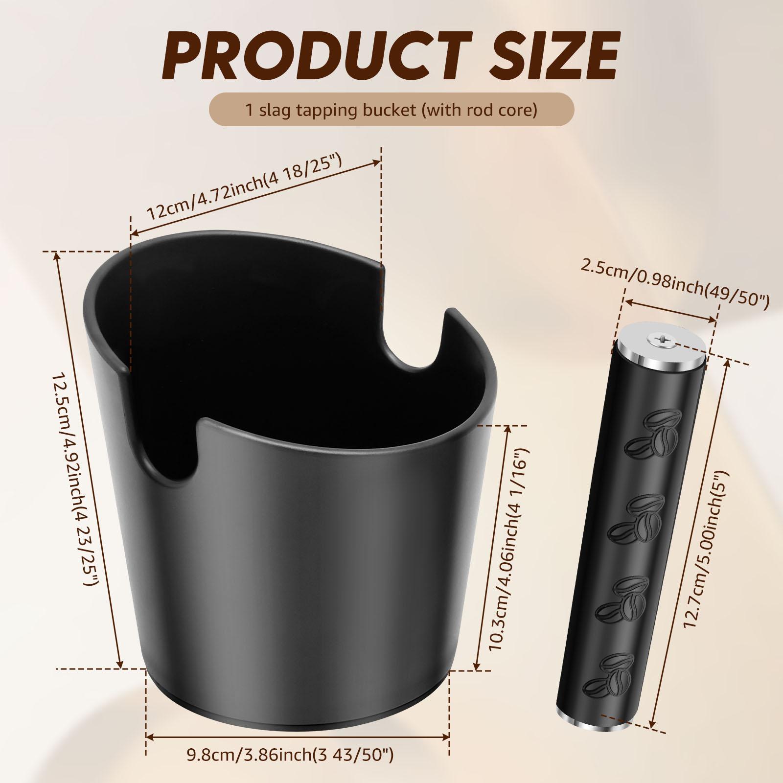 Coffee Knock Box Plastic Espresso Knock Box with Removable Bar Coffee Machine Accessories Dishwasher Safe Espresso Knock Bin