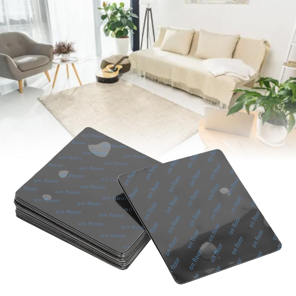 12 Stück Teppichaufkleber Anti-Rutsch Vielseitig Waschbar Wasserdicht Doppelseitig Klebend Teppichpads für Zuhause Hotel Innenbereich
