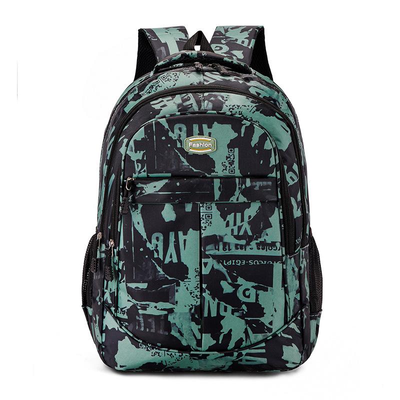 Student schoolbag boys junior high school students large capacity light high school students backpack 2 new camouflage backpack