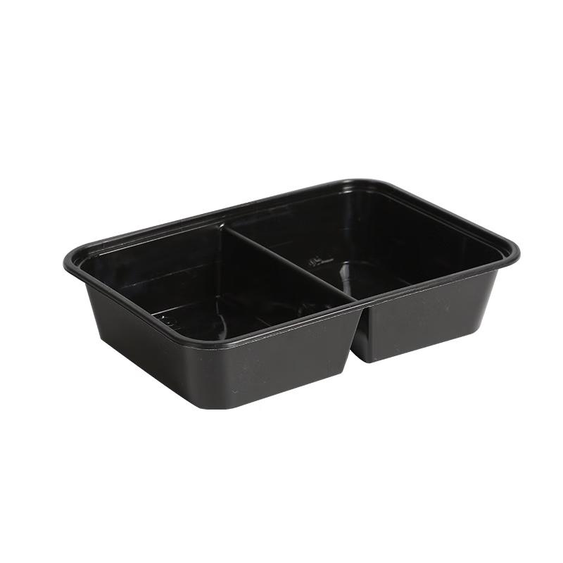 HUIHUADU Disposable 2-Compartment Meal Prep Containers
