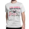 Men Women TShirts I Am Pibble Wash My Belly Vintage Pure Cotton Tee Shirt Meme Dog Brainrot T Shirts Round Collar Clothing