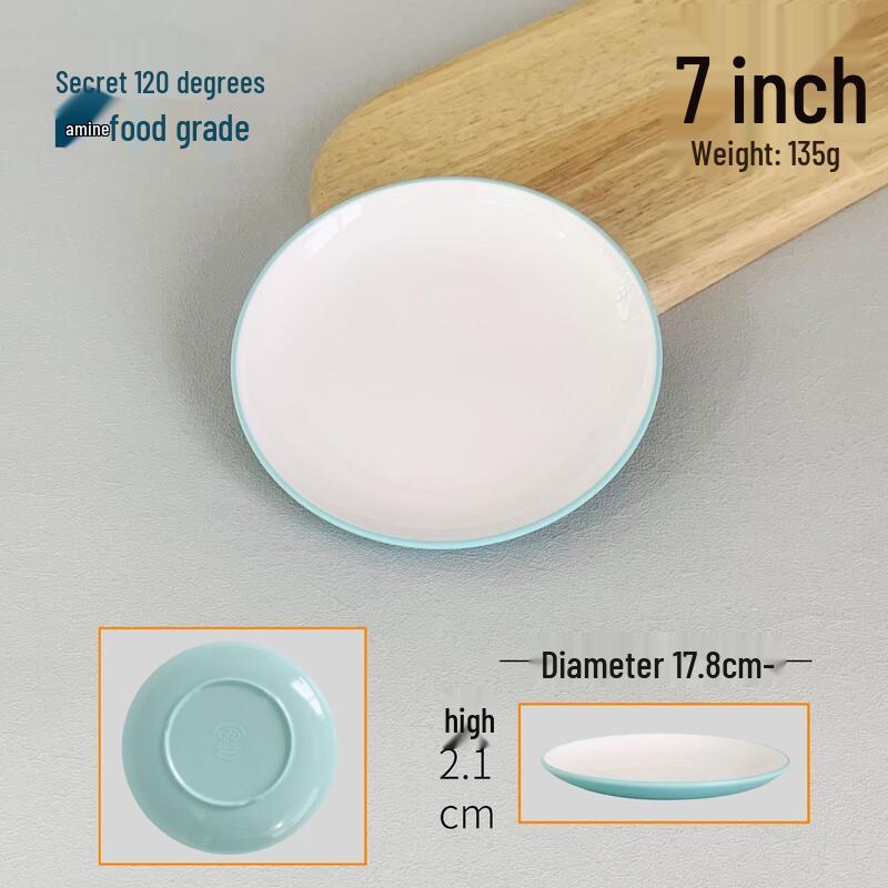777 7-inch Two-Tone Melamine Round Plate