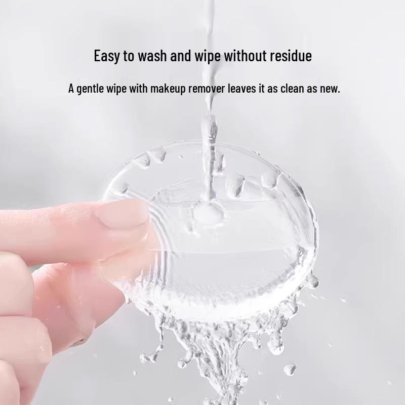 Przezroczysta Silikonowa Gąbeczka do Makijażu Jelly - Podwójnego Zastosowania do Balsamu do Ciała i Kremu BB, Na Mokro i Na Sucho, Niechłonący Design