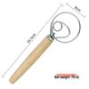 Stainless Steel Danish Dough Whisk with Oak Handle