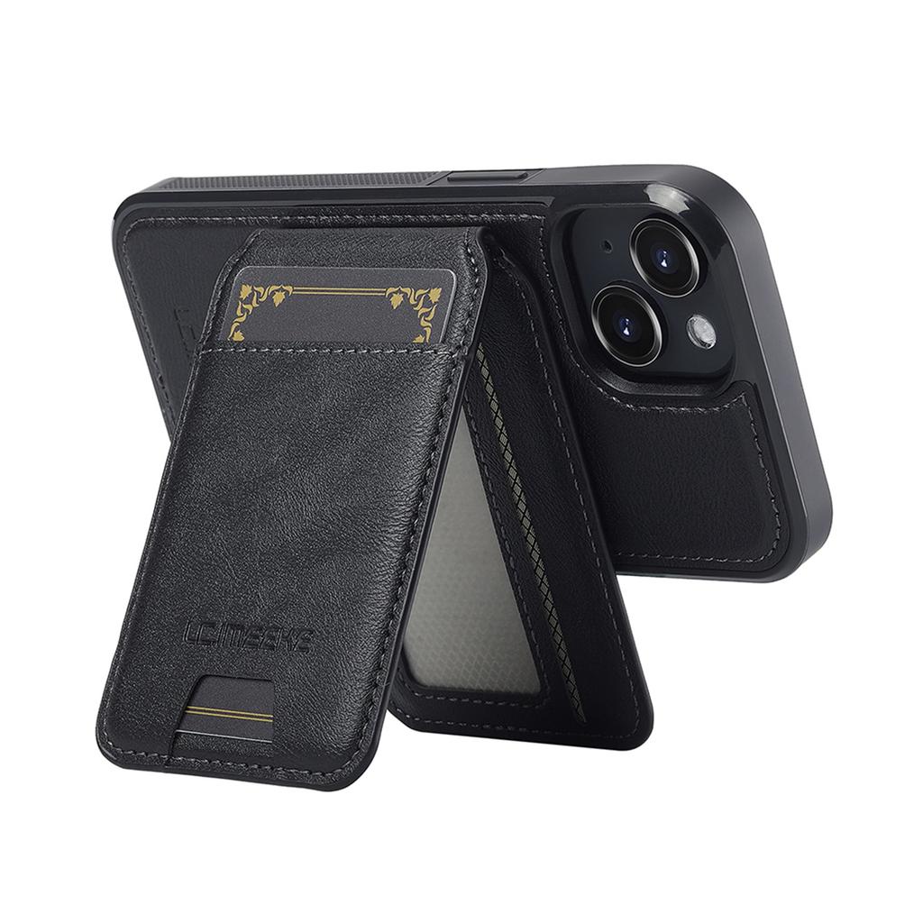 LC.IMEEKE L3 For iPhone 13 Mini Magnetic Case Detachable Card Holder Leather TPU Mobile Cover