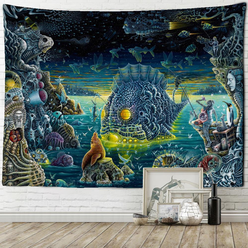 

Романтичный Подсолнух Космонавт Гобелен Настенный Висячий Хиппи Тапиз Искусство Богемный Таинственный Гостиная Спальня Домашний Декор 95x70cm