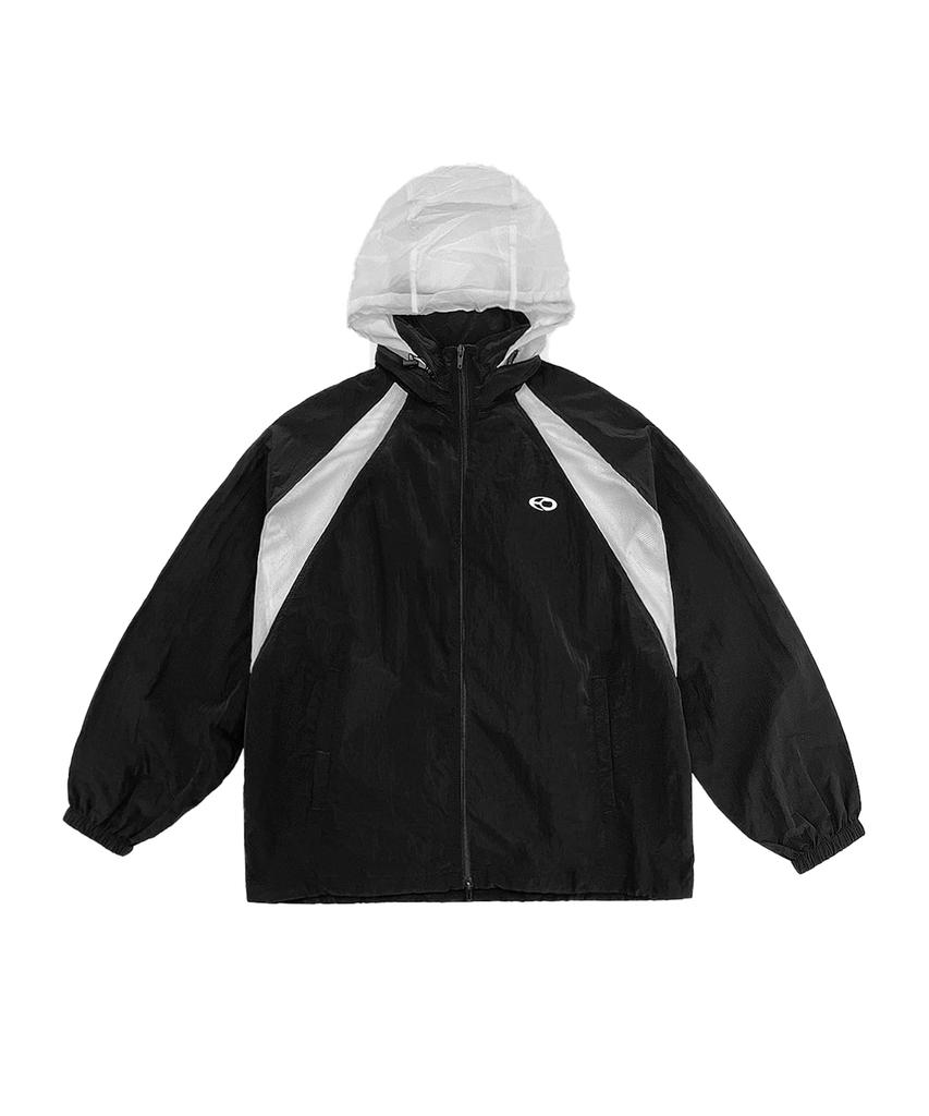 Openyard(Oy) Mesh Hoodie Wind Breaker Jakcet-Black