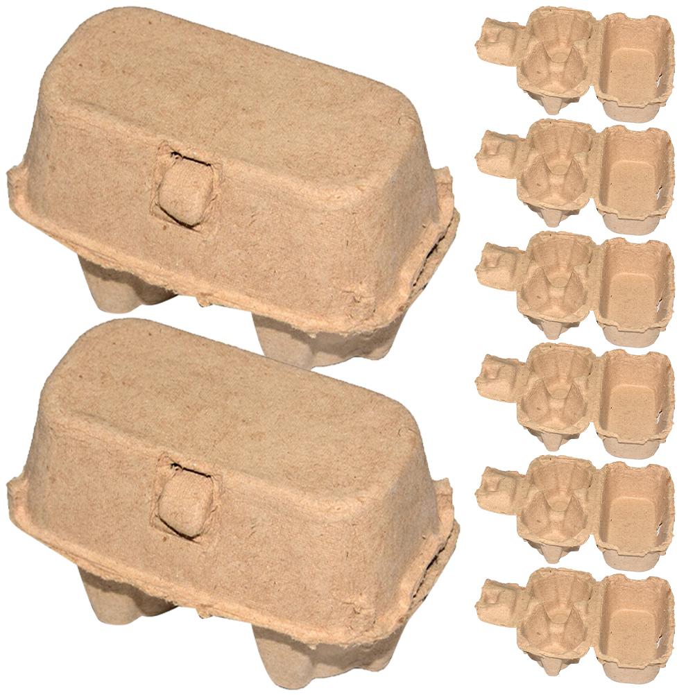 25 Unidades Cartones de Huevos de Pulpa de Papel Para Almacenamiento Organizador Con Tapa Accesorios para Frigorífico Cocina Gabinete Contenedor Caja de Huevos