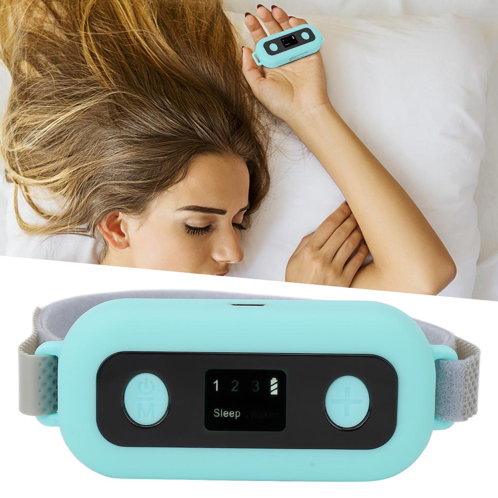 Sleep Instrument Smart Portable Light Weight Microcurrent Physics Handheld Sleep Device for Home Office School Green