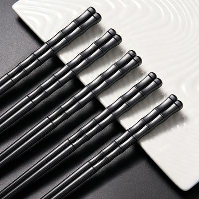 5 Perechi Bețișoare Negre Premium Reutilizabile pentru Sushi Japoneze Anti-alunecare Ușoare Sigure în Mașina de Spălat Vase, 9,57 Inci
