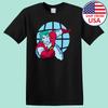 Captain Planet Blue Globe Anime Cartoon Men's Black Size S-5XL