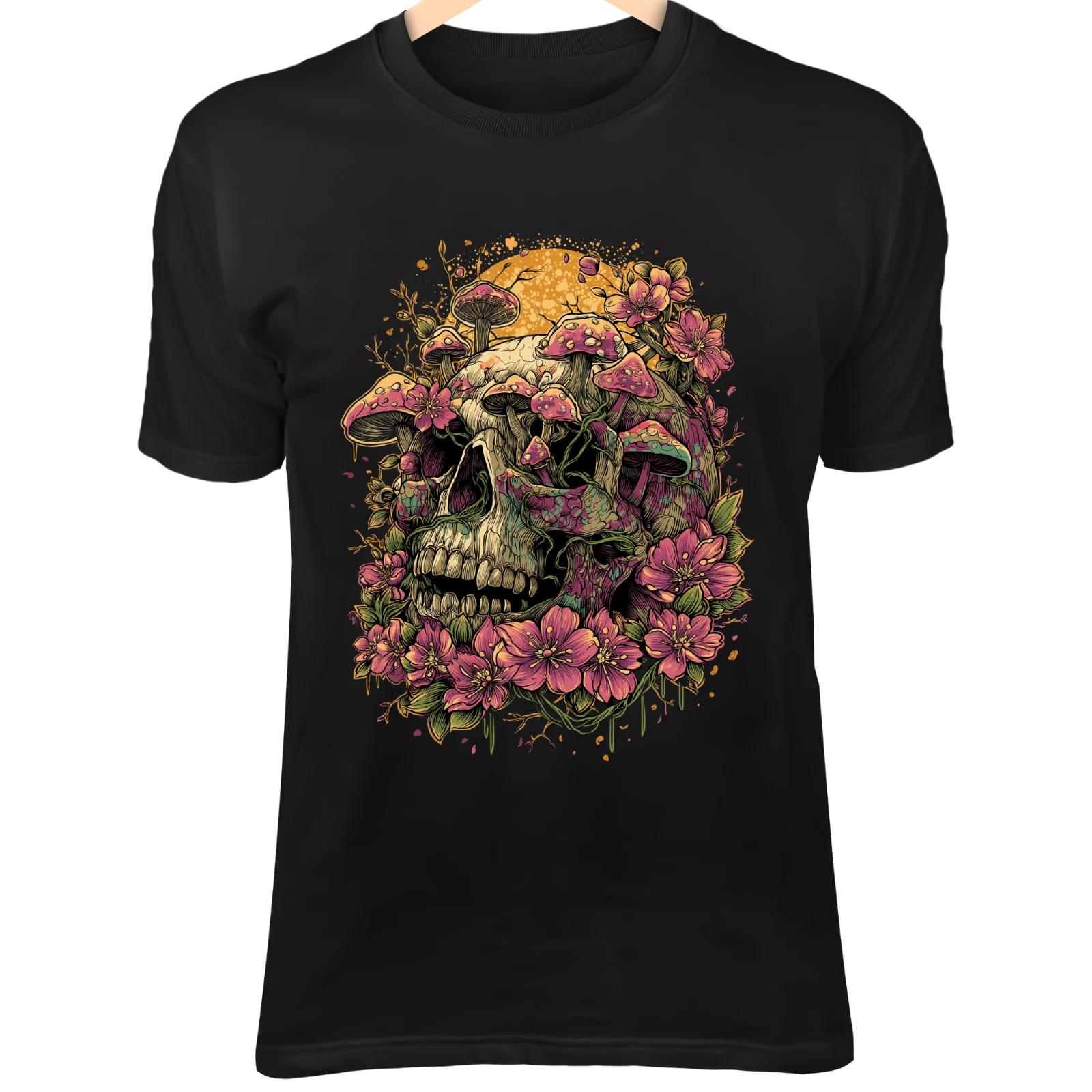Cherry Blossom Skull - Green Vines & Mystical Fantasy Art 3XL