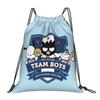 Custom B-BADBADTZ Drawstring Backpack Sports Gym Bag for Men Women Penguin Anime Shopping Sackpack