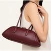 Bolsa de Ombro de Marca Estilosa Versátil Bolsa de Axila Feminina Bolsa de Mão de Luxo de Alta Qualidade Cor Sólida Minimalista Bolsa de Bowling