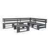 4 piece grey pallet wood garden sofa set