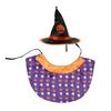 Pumpkin/Ghost Cat Wizard Hat Cloak Set Adjustable Halloween Cat Cape  for Dogs Cats