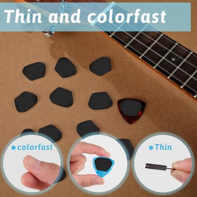 Yousheng 16 Pcs Guitar Pick Grips Reusable Self-adhesive Rubber Hand Grips Anti-slip Guitar Pick Stickers for Sweaty Hands Live Performances Beginners