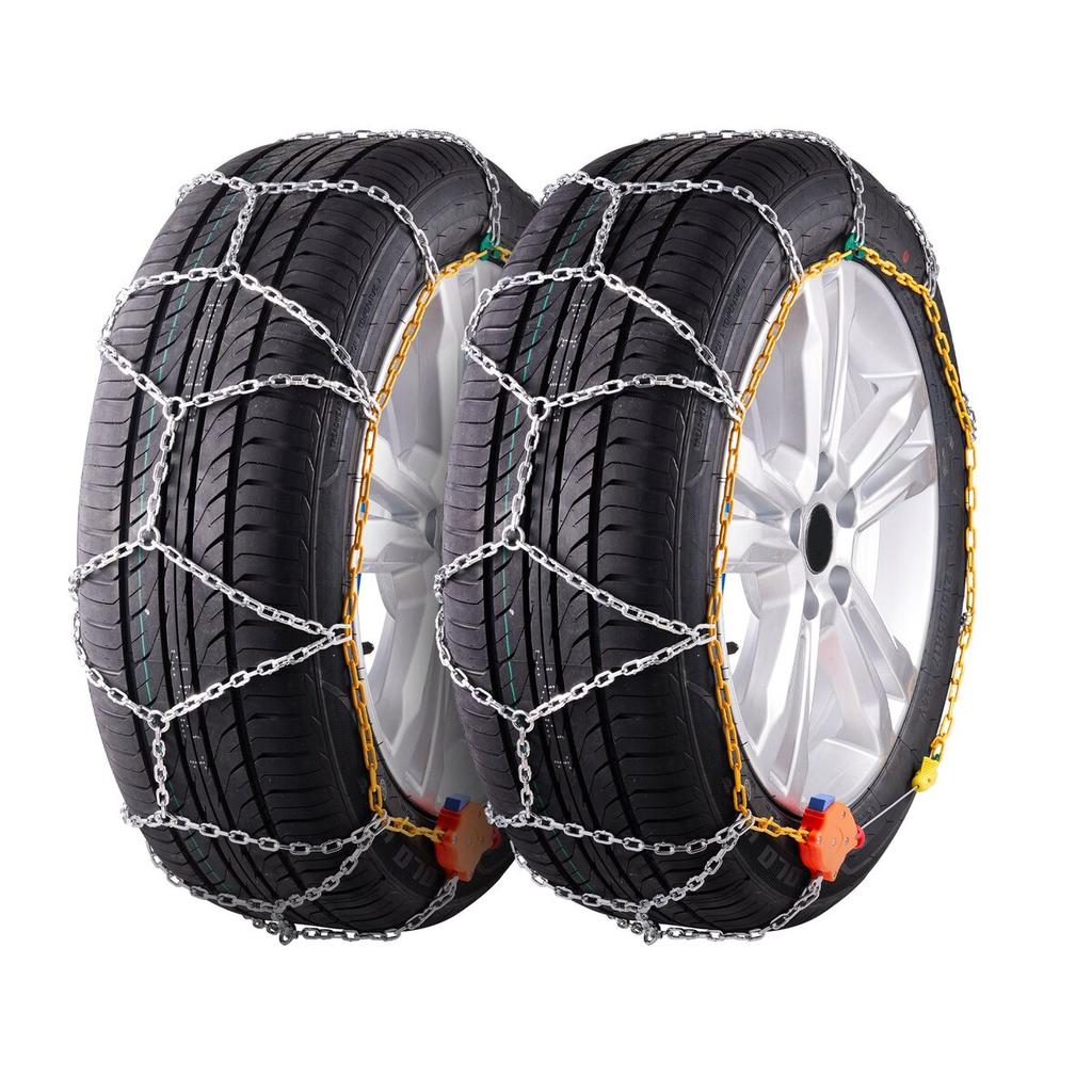 2PCS Snow Chains Manganese Alloy Steel Traction Tire Snow Chains Silver