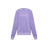 Letter Print Crewneck Loose Sweatshirt for Women, Light Purple