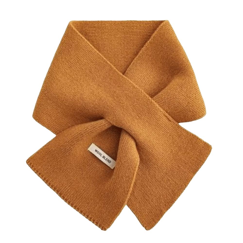 Windproof Wool Knitted Scarf Thickened Women Winter Neckerchief Apparel Accessories