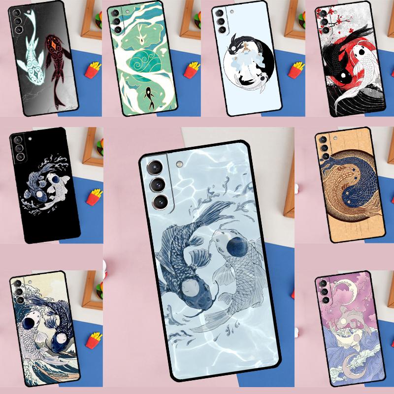 Yin Yang Koi Phone Case For Samsung Galaxy S25 S24 Ultra S9 S10 S20 S22 S21 Plus S23 FE Portector Cover