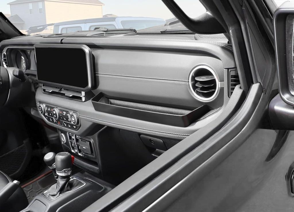 YOCTM Door Handle Pocket for Jeep Wrangler JL Gladiator JT 4XE 2024 2025 Glove Side Storage Box Custom Interior with Mat - Box/Passenger -