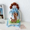 Knitted Bucket Lucky Bag Female Cartoon Gift Bag Hand Bag Casual Versatile Drawstring Handbag Bento Meal Bag