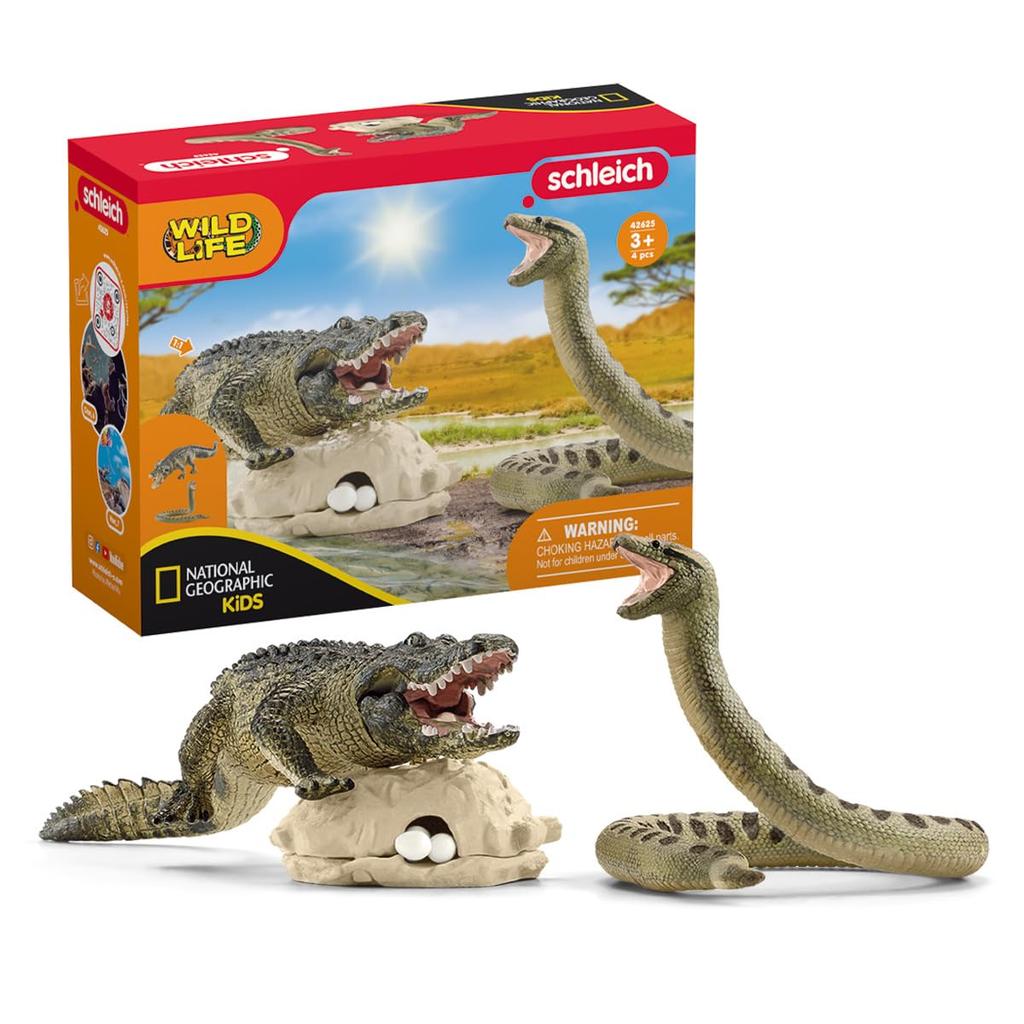 Schleich Wildlife Anaconda and Crocodile 42559