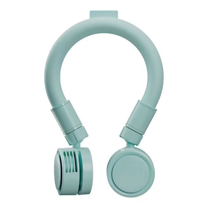 

Mini Portable Fan Neck Fan Lazy USB Mini Silent Cooling Bladeless Neck Fan 24*17.5*4cm зелёный