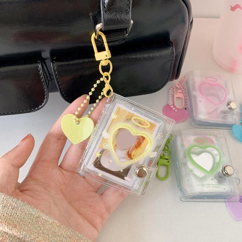 Mini Photo Organizers 16 Pocket Page Transparents Display Book for Sticker Polaroids Memory