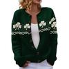 LXF-YK52 Crew Neck Cardigan St. Patrick's 3D Printed Sweater New Knitted European beautiful woman