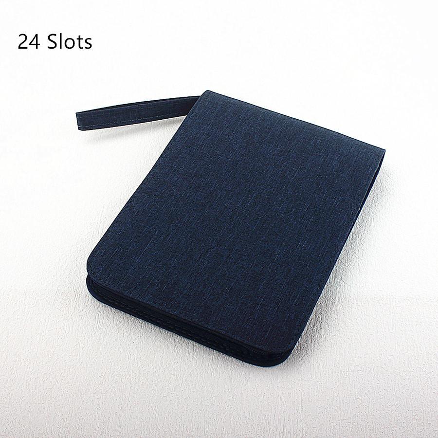 48 Fack Reservoarpennefodral Pennfodral Påse Väska Canvasfodral för 10/24/ Pennor Svart, Blå, Grå