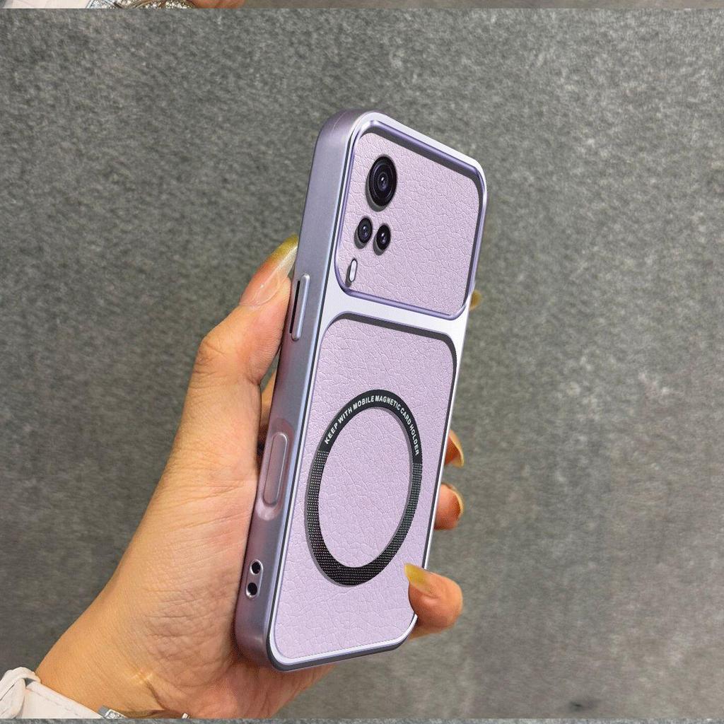 Upgraded Big Lens Protection Case for Vivo Y53s 4G,Y51,Y31 2020 Luxury Leather Casing with Magnetic Ring