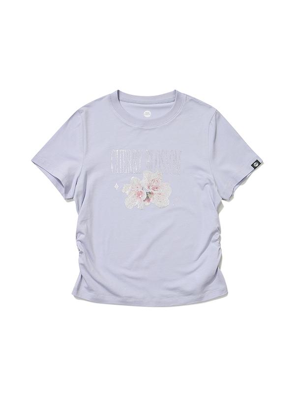 BBC EARTH W Cherry Blossom Short Sleeve T-Shirt_Lilac