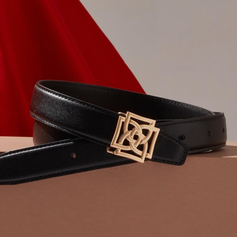 

DakS Black 4d Gold Buckle Hook Leather Women S Belt Dbbe5f778bk Single option