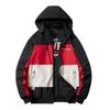 Mens Lightweight Breathable Cycling Jacket With Hooded Design Color-Block Style Outdoor Sport Wear
