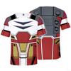 Summer Cartoon Anime Mobile Warrior 3D Casual Short Sleeved Printed Personalized Loose Round Neck Comfortable T-shirt