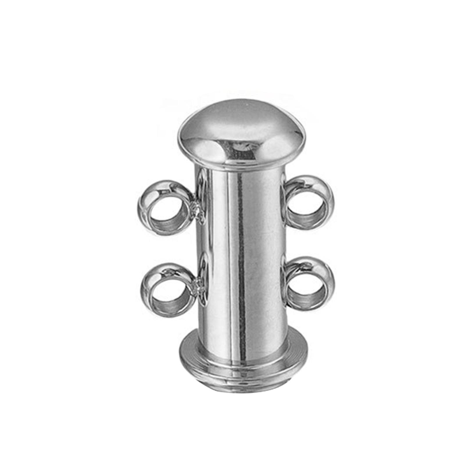 

Застежка-скоба из нержавеющей стали 304, трубчатый соединитель для многослойного ожерелья или браслета, аксессуары для изготовления ювелирных изделий 2 серебряный