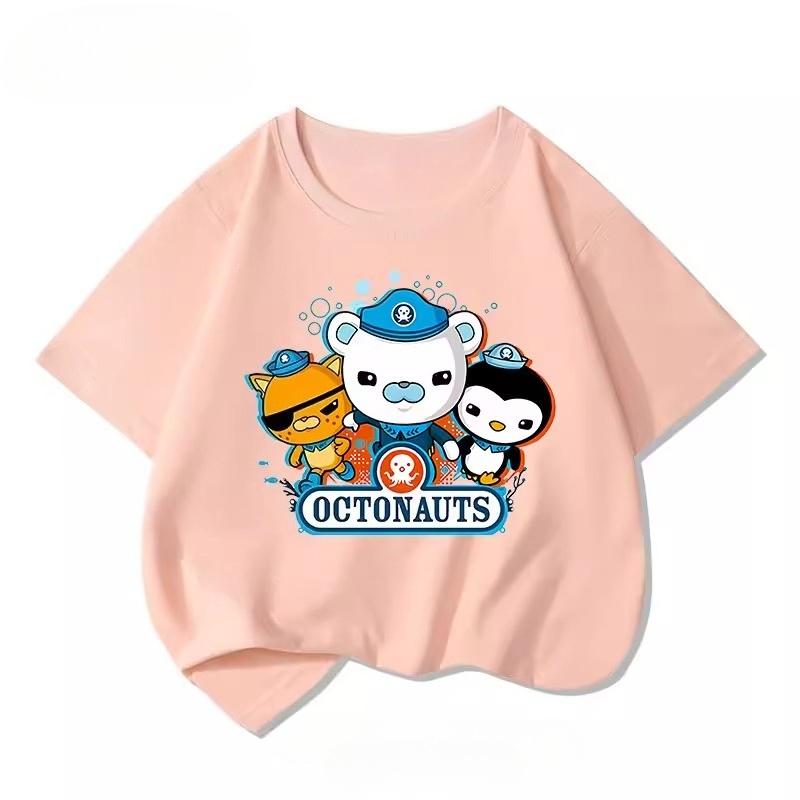 Potdemiel Octonauts Rescue Team Childrens 100 Cotton TShirt New Summer Style Comfortable and Breathable Childrens TShirt