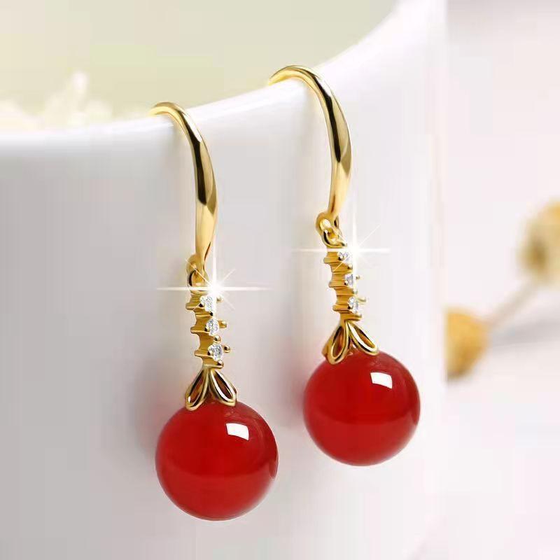 Women's Multicolor Agate Chinese Style Earrings Earrings Ball Pendant Design Simple Luxury Wedding - Perfect Gift Popular Fashion  Jewelry Accessory