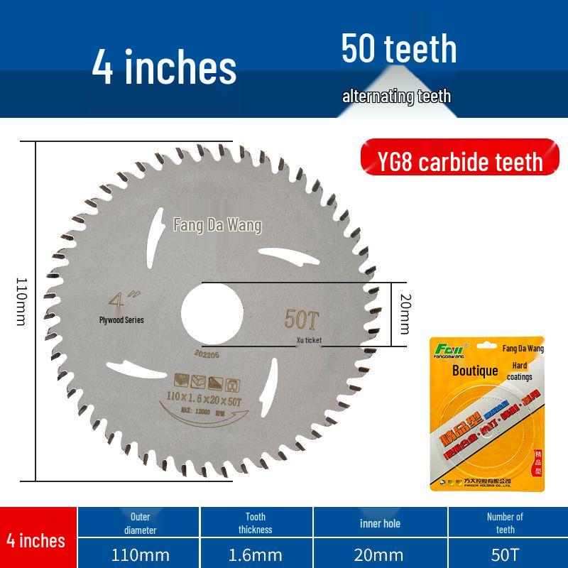 Woodworking YG8 Alloy Circular Saw Blades: 4-inch, 7-inch, and 10-inch for Portable Cutting Machines