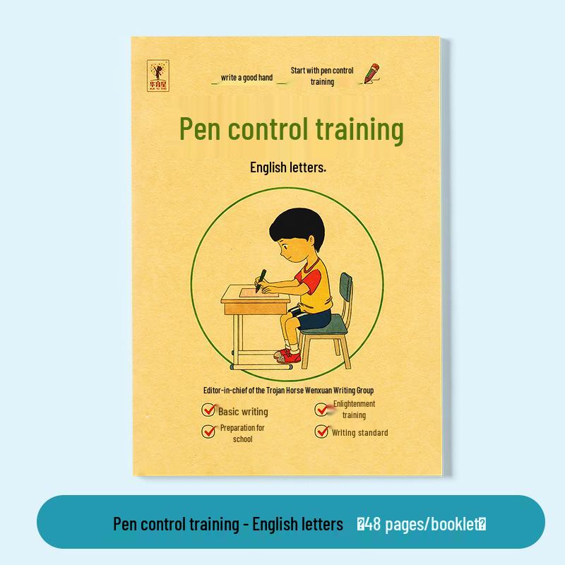 Dětská kniha na procvičování pinyinu a trénink kontroly tužky: Psaní abecedy pro seniory pro začátečníky
