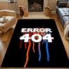 "Error 404 with Vibrant Drips Design" Patterned Carpet, Non Slip Mat Suitable for Living Room and Bedroom Sofas