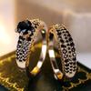 Round Cut Black Synthetic Zirconia Ring Set for Women Wedding Band Valentine's Day Jewelry for Parties Daily Matching Gift